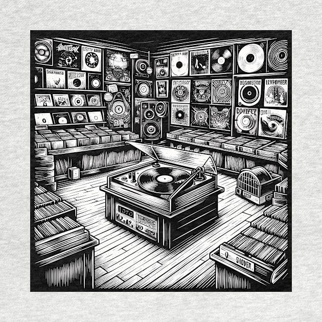 Record shop by OldSchoolRetro